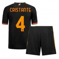 Otroški Nogometni dresi AS Roma Bryan Cristante #4 Tretji 2023-24 Kratek Rokav (+ Kratke hlače)